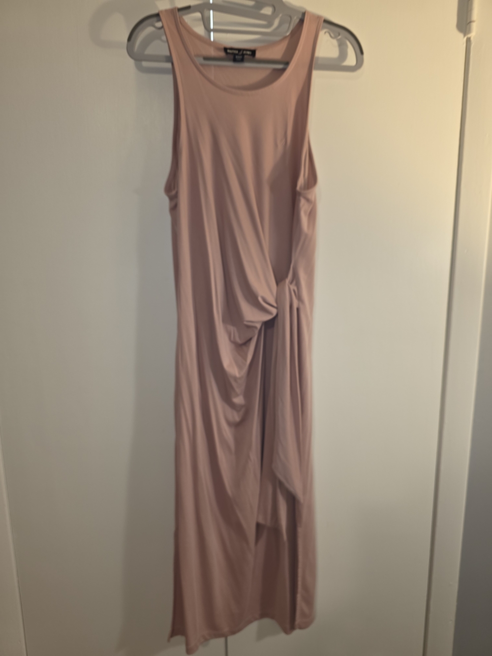 Nautica Sleeveless Twist-Knot Maxi Dress in Blush Pink